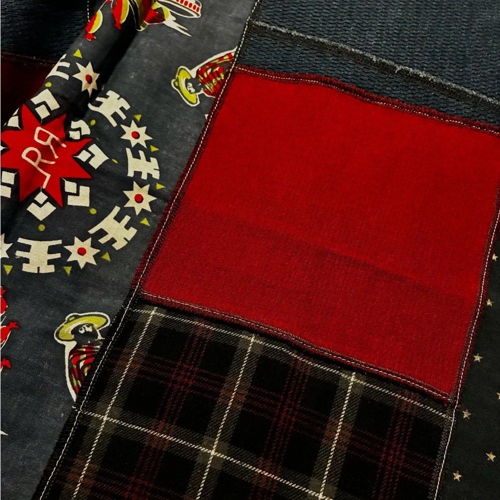 CUSTOM RRL/ RL PATCHWORK SCARF (100% UPCYCLED RALPH LAUREN FABRICS)- 1 OF A KIND